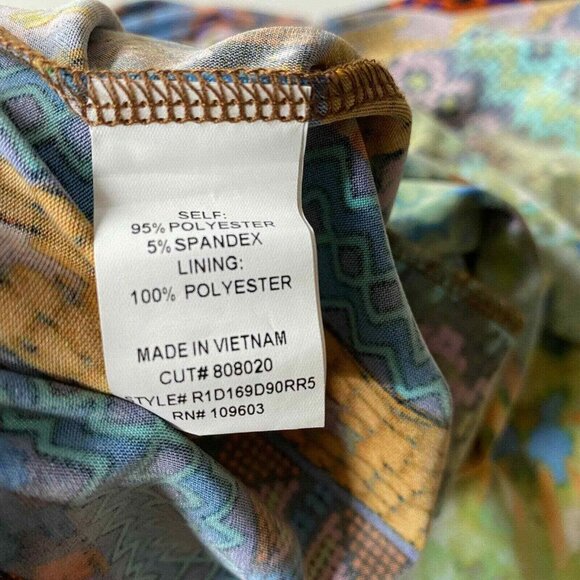 Rabbit Rabbit Rabbit Midi Dress Womens 6 Multicolor Aztec Southwest Sleeveless - Picture 9 of 11